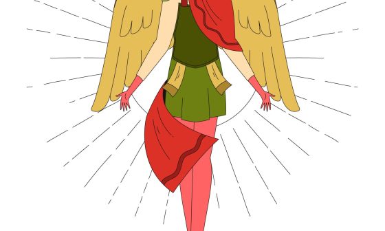 Hand drawn archangel illustration