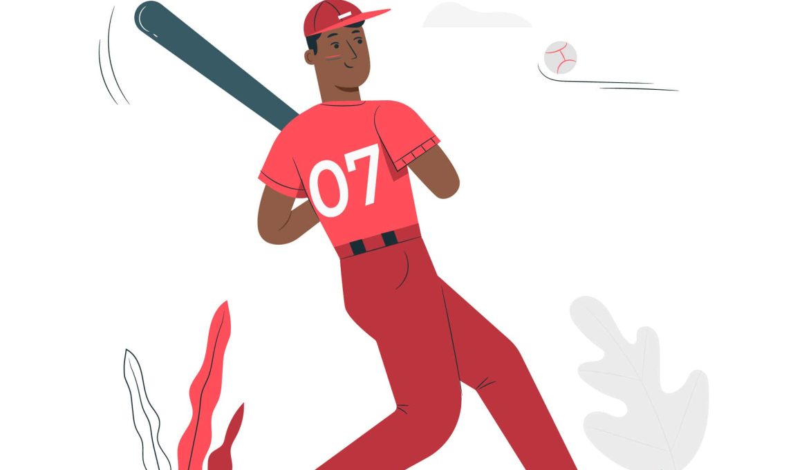 Illustration depicting the concept of a baseball player