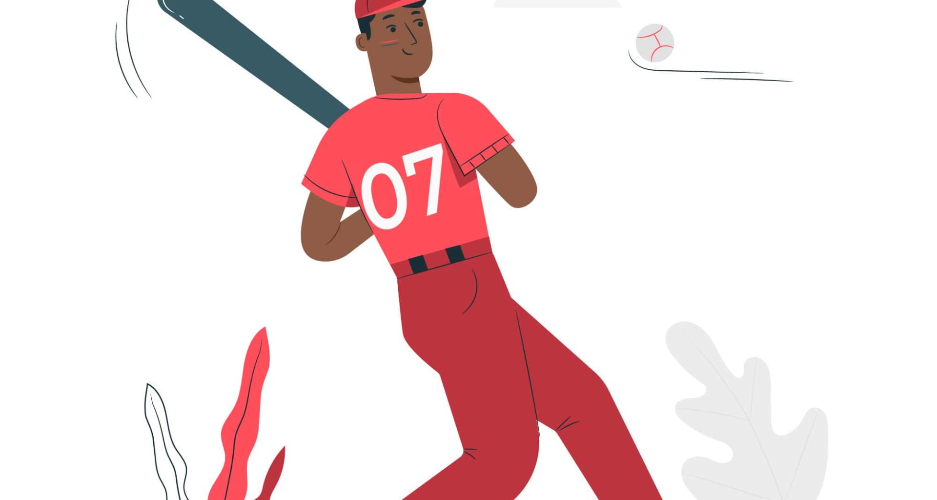 Illustration depicting the concept of a baseball player