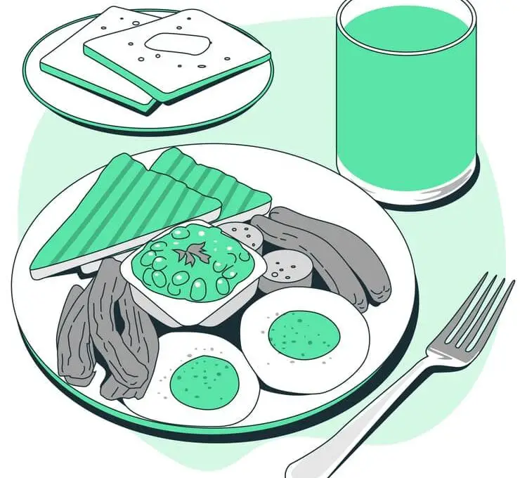 A plate featuring eggs and toast accompanied by a glass of juice, creating a balanced breakfast scene.