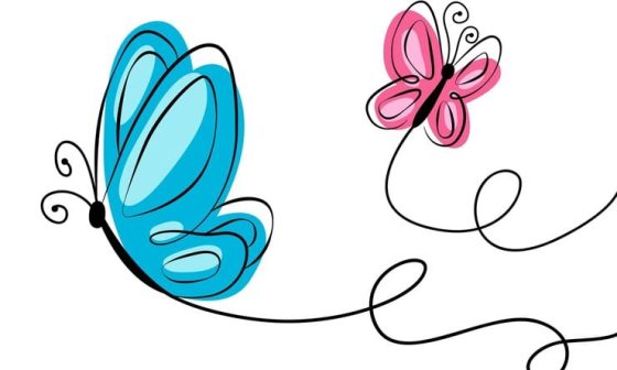 Colorful butterfly clipart serving as a featured image for the article on buttterfly pickup lines