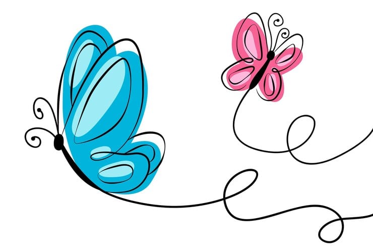 Colorful butterfly clipart serving as a featured image for the article on buttterfly pickup lines